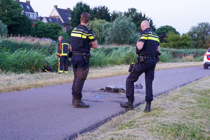 Afval in brand snel geblust