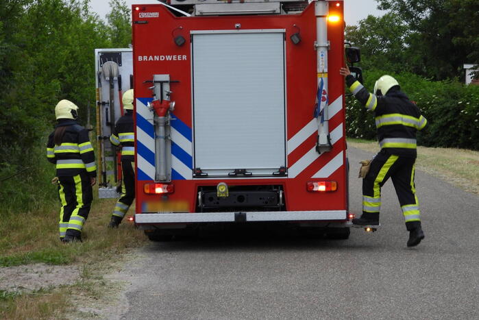 Brandweer ingezet voor paard in een sloot