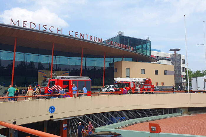 Brand in parkeergarage van UMCG