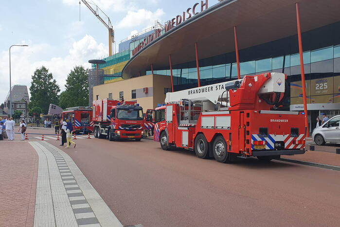 Brand in parkeergarage van UMCG