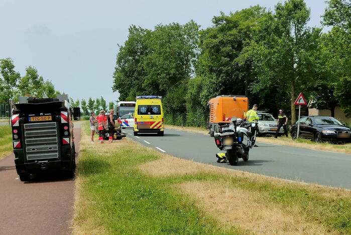 Motorrijder maakt harde valpartij