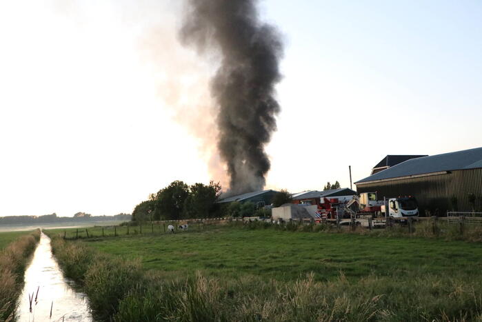 Grote brand in loods
