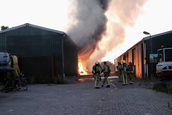 Grote brand in loods