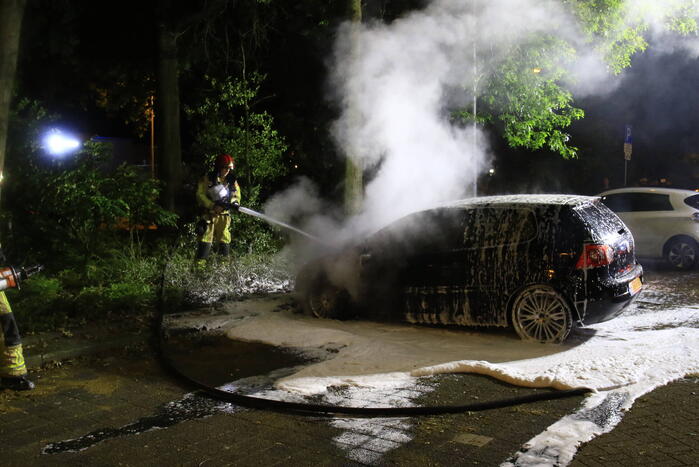 Auto verwoest door brand