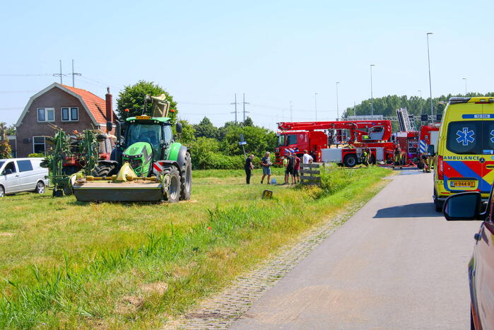 Grote brand in caravanstalling