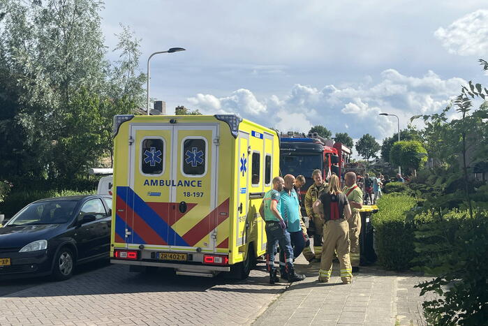 Vrouw gewond na vlam in de pan