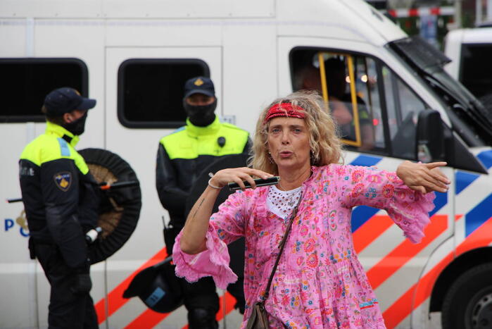 Politie massaal aanwezig bij boerenprotest