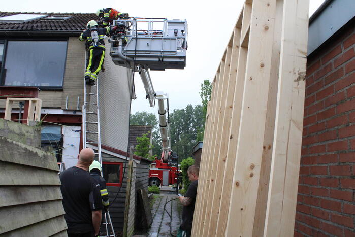Brand in woning tijdens laswerkzaamheden