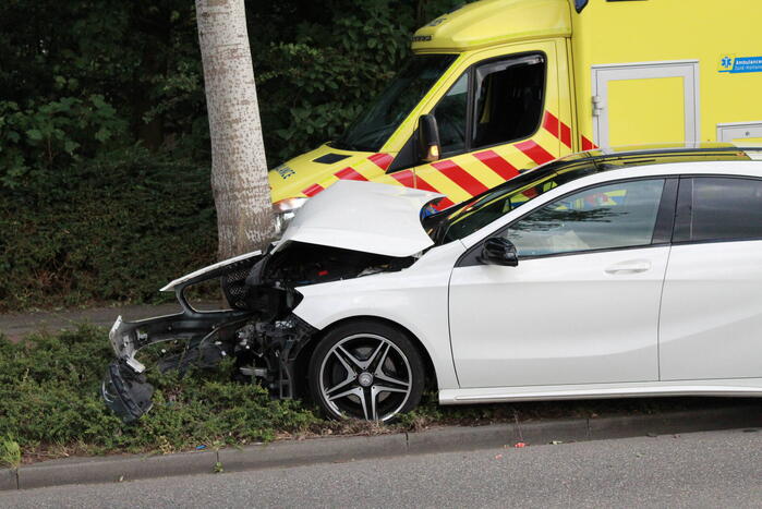 Automobilist botst tegen boom
