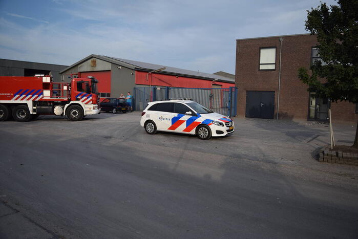 Brand in container van recyclingbedrijf