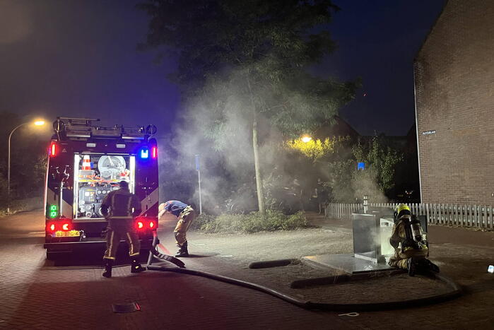 Brand in ondergrondse container