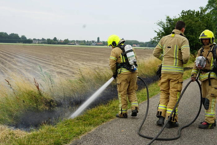 Stuk berm in brand
