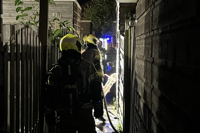 Brand in schuur van woning