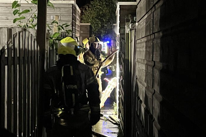 Brand in schuur van woning