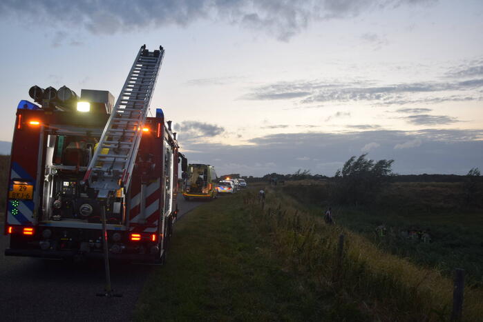 Motorrijders vliegen uit bocht