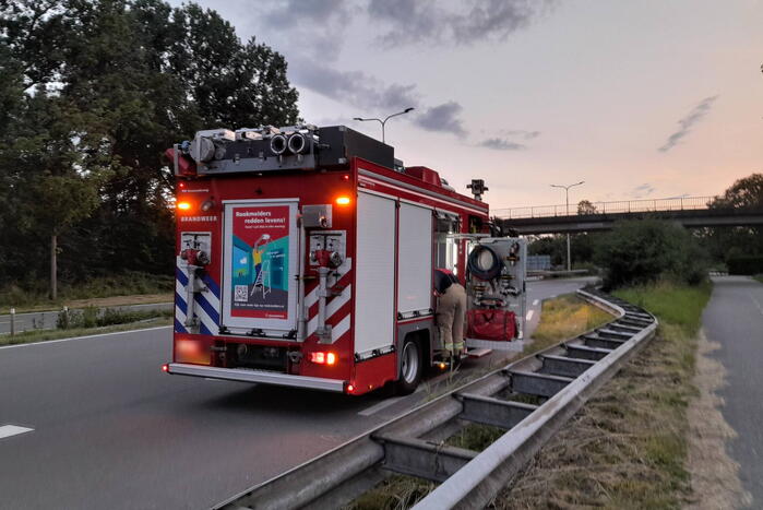 Brandweer probeert kuikens in problemen te redden