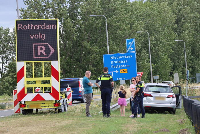 Voertuigen in botsing op kruising