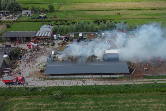 Flinke brand bij agrarisch bedrijf