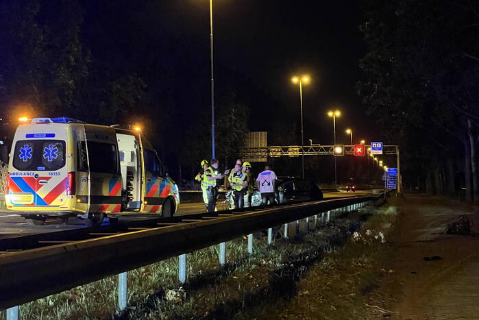 Auto verliest motor bij enkelzijdig ongeval
