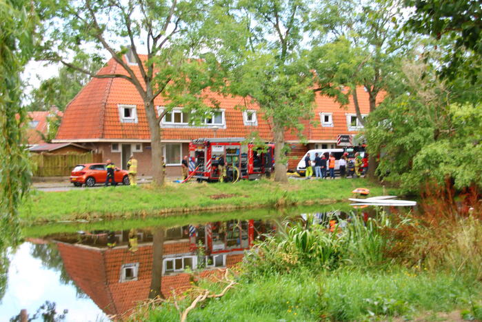 Gasfles ontploft bij brand in schuur