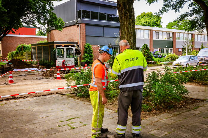 Gaslekkage tijden herstelwerkzaamheden waterlekkage