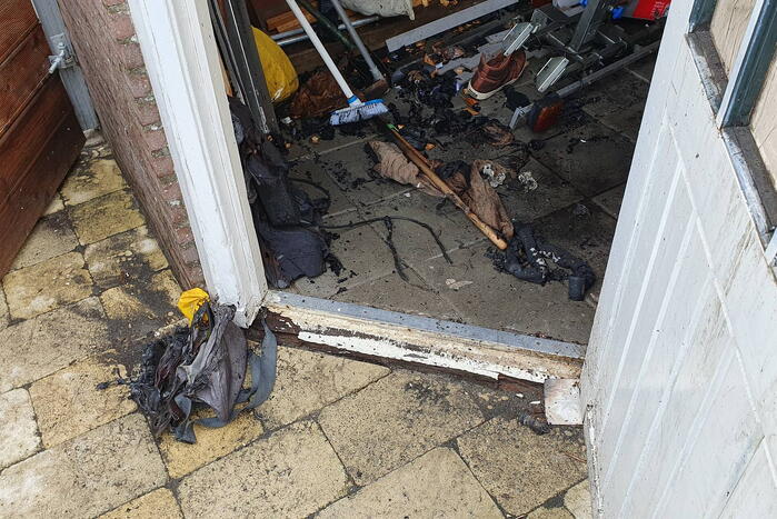 Accu elektrische fiets vliegt in brand