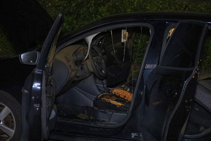 Auto flink beschadigd door brand