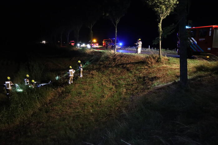 Wrak aangetroffen in sloot, bestuurder verlaat plaats van ongeval