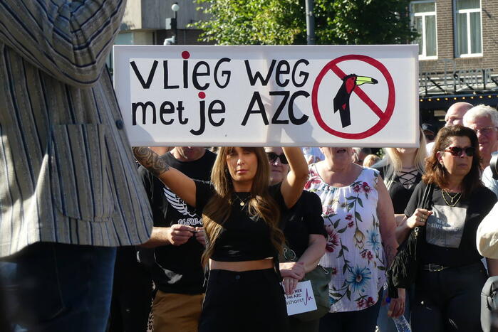 Demonstratie tegen komst asielzoekerscentrum