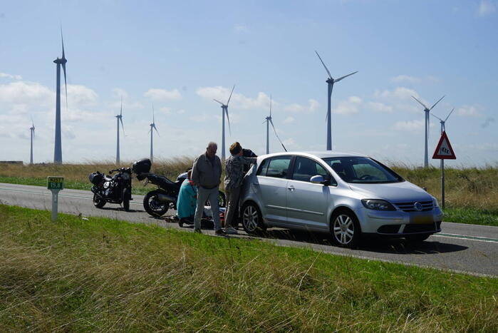 Motorrijder gewond bij botsing met auto