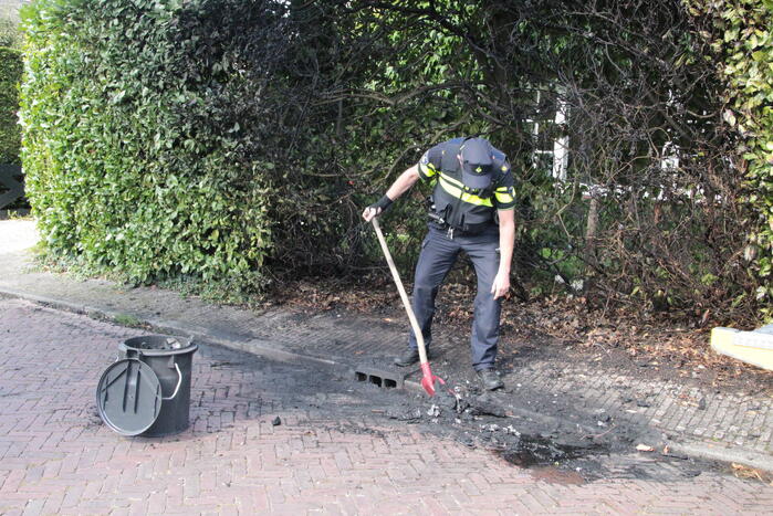 Motor vat vlam tijdens het rijden