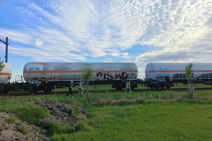 Brandgeur door vastgelopen remmen bij goederenwagon