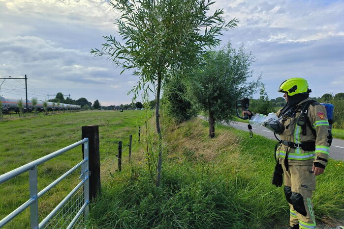Brandgeur door vastgelopen remmen bij goederenwagon
