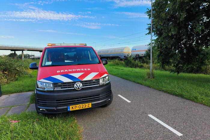 Brandgeur door vastgelopen remmen bij goederenwagon