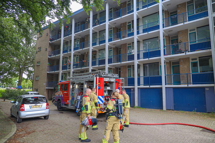 Brand op vierde verdieping van appartementencomplex