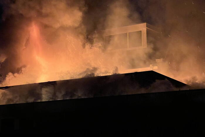 Uitslaande brand in een garage