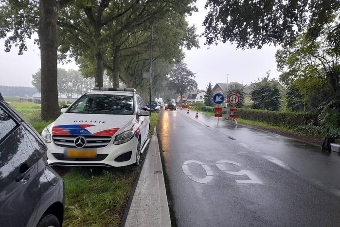 Verkeersregelaar aangereden bij wegwerkzaamheden