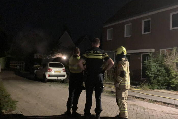 Auto beschadigd na brand