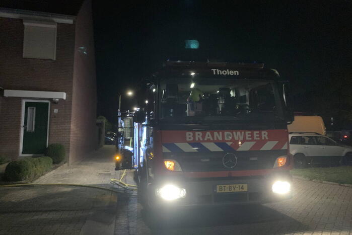 Auto beschadigd na brand