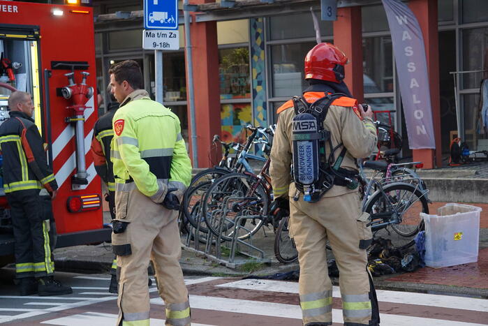 Kledingbak vat vlam in wassalon