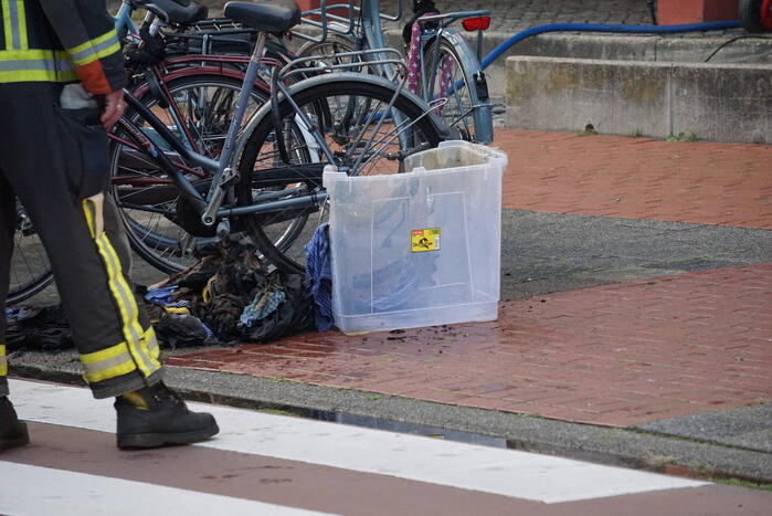 Kledingbak vat vlam in wassalon