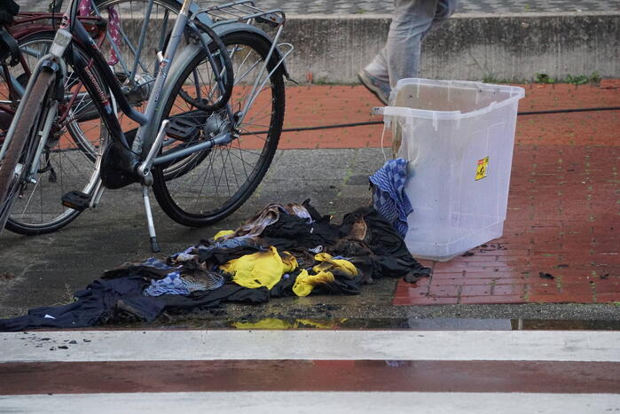 Kledingbak vat vlam in wassalon