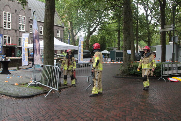 Gaslekkage bij opbouw evenement