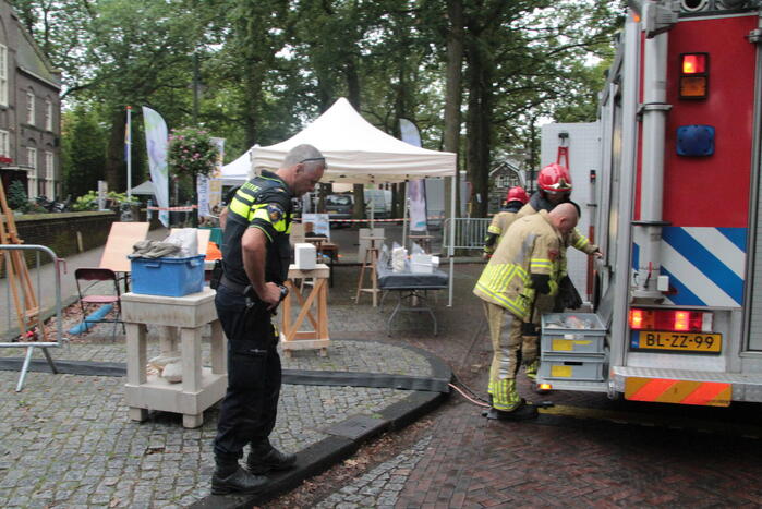 Gaslekkage bij opbouw evenement