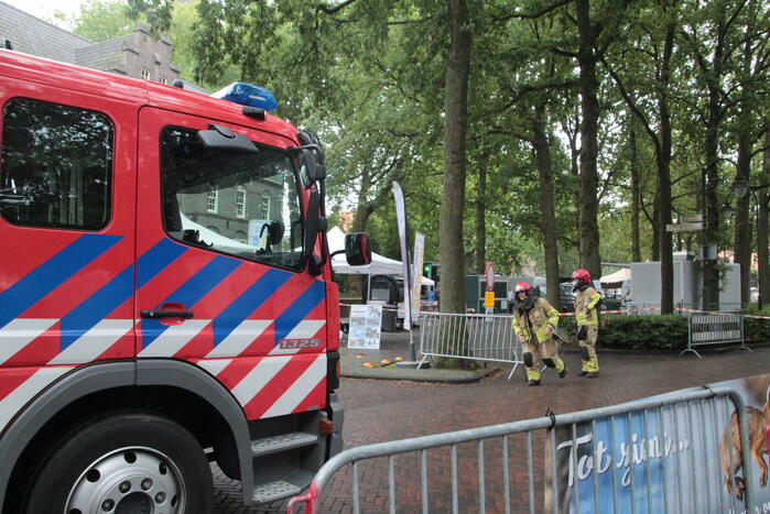 Gaslekkage bij opbouw evenement