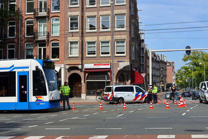 Vrouw met fiets aangereden door tram