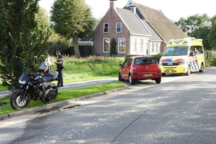 Motorrijder gewond bij botsing met automobilist