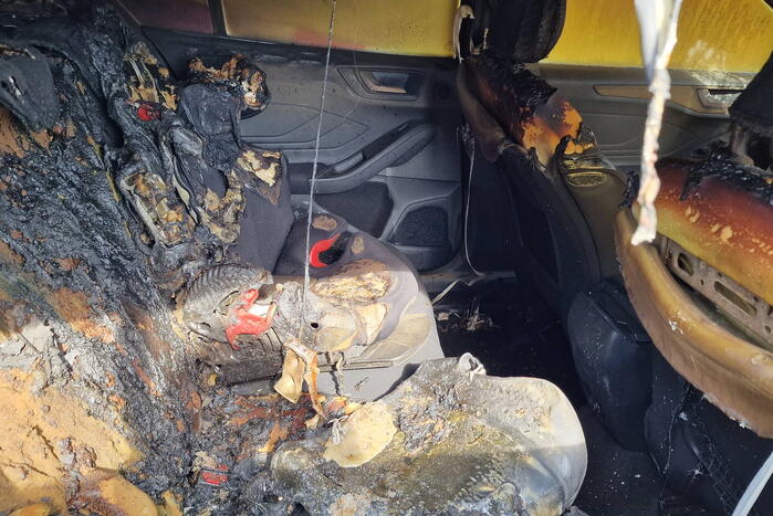 Auto flink beschadigd door brand