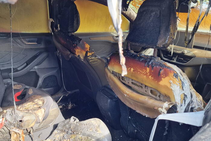 Auto flink beschadigd door brand