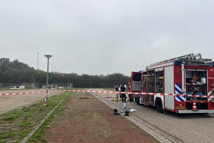 Parkeerplaats afgesloten vanwege onderzoek naar gevaarlijke stoffen